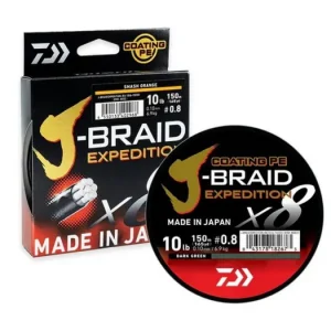 Voordeelprijs DAIWA J BRAID EXPEDITION X8 150M. DARK GREEN