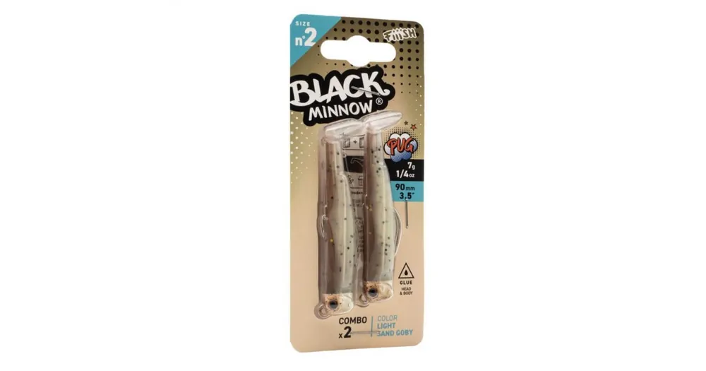 FIIISH BLACK MINNOW 90 PUG DOUBLE COMBO LIGHT SAND GOBY (BM3169) Populair