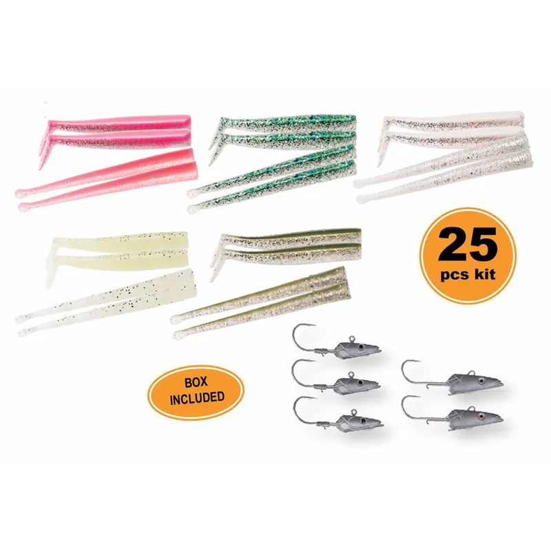 Populair Savage Gear Sandeel Lures Set 10+11cm 16+22g 25 Pezzi