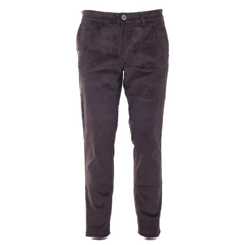 Hoge Kwaliteit Pantalone slim in velluto a coste marrone Passion Caza