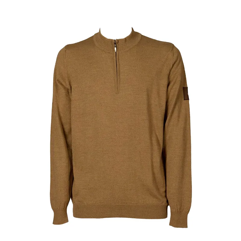 Finale Uitverkoop Maglione con zip Passion marrone