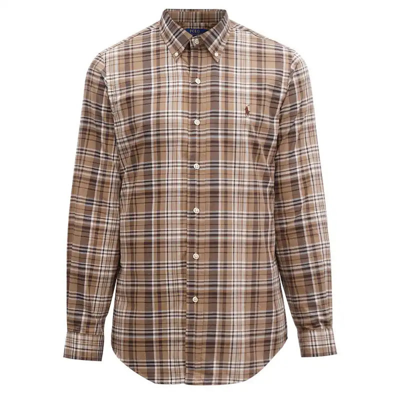 Koop Vandaag Polo Ralph Lauren Camicia a quadri marrone