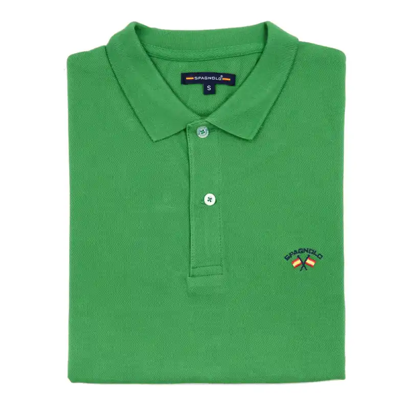 Alleen Vandaag Spagnolo Pique Plain Polo Shirt Manica Corta