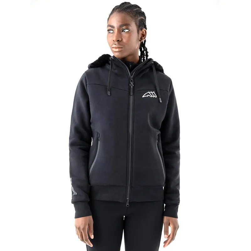Equiline Donna Felpa con Cappuccio da immersione con fodera in pelliccia ecologica Gereduceerde Prijs