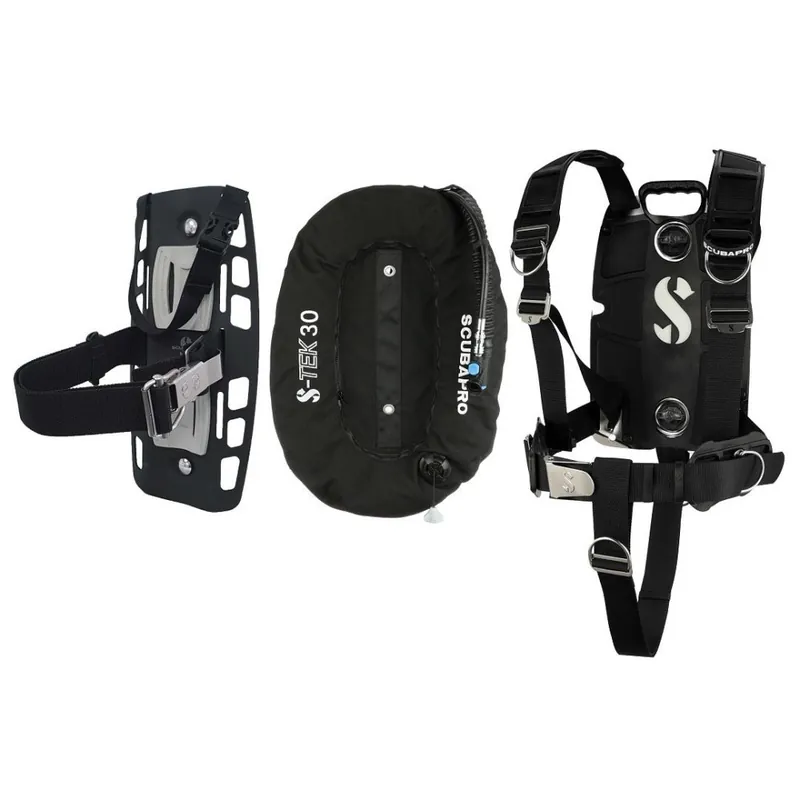 Actieprijs Scubapro S-Tek Pro 30, 40, 60 Set di imbracature ad ala con piastra posteriore
