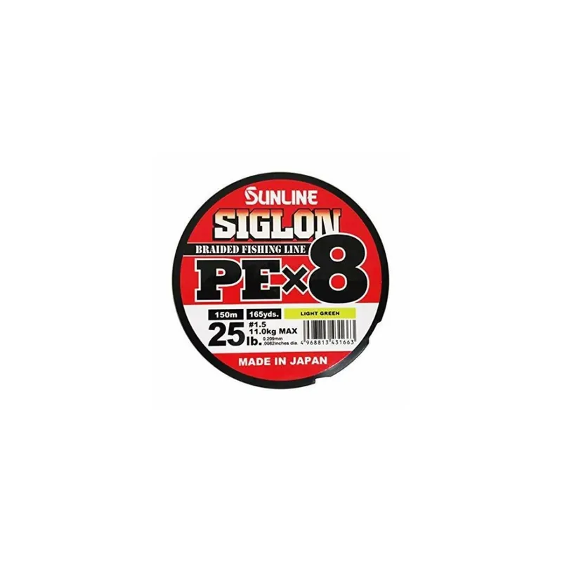 Multifilamento Sunline Siglon PE X8 Verde chiaro Laatste Versie
