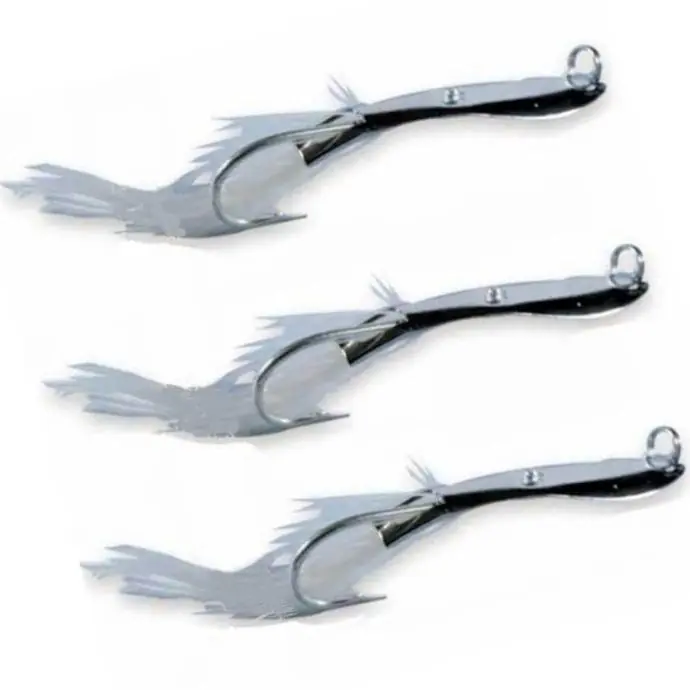 3 Cucchiaini Pesca Ondulante Cheppia Con Piuma 4.4 Cm Gratis Retour