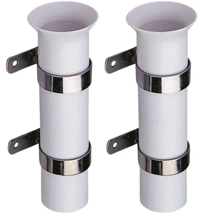 Beperkt Aanbod Coppia Portacanne Parete 44.5mm Plastica Acciaio