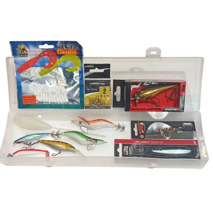 Actieprijs Kit Esche Artificiali Assortite Pesca - 10 Pezzi con Scatola Inclusa