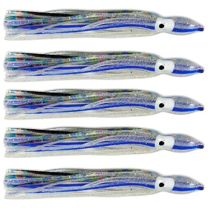 5 Artificiale Octopus Traina Bianco Rosso da 4.5 a 9 cm Shop Nu